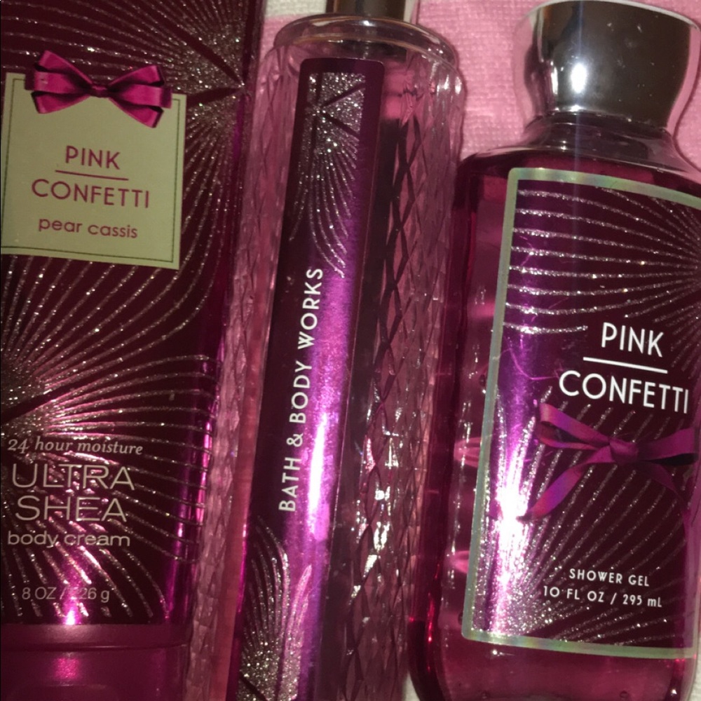Bath and Body Works Pink Confetti Trio